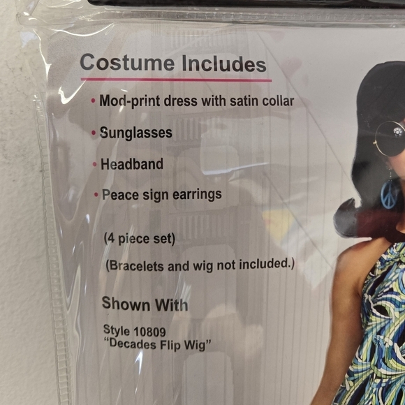 Dreamgirl Hippie 70s Halloween Costume M - Picture 7 of 10